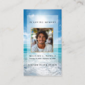 Blue Sky Funeral Prayer Card  Visitekaartje (Voorkant)