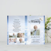 Blue sky Funeral Program template (Staand voorkant)