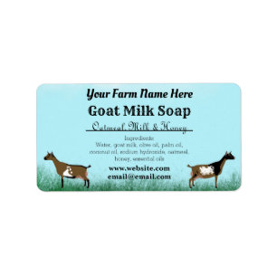 Blue Sky Goat Milk Soap Label - Nigerian Dwarf