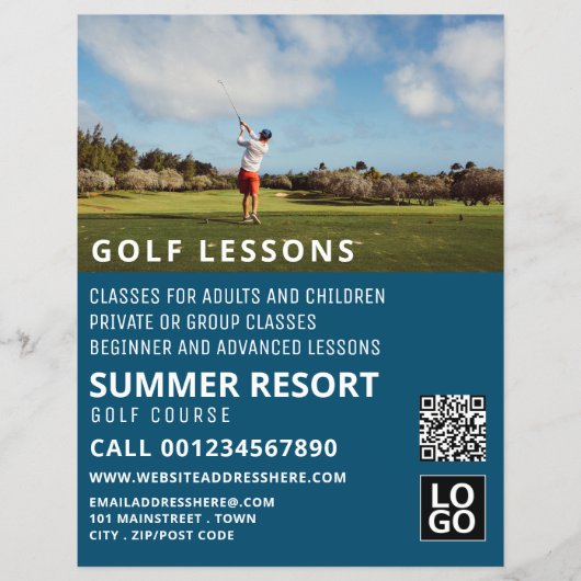 Blue Sky, GoIf Lesson Adverteren Flyer (Voorkant)