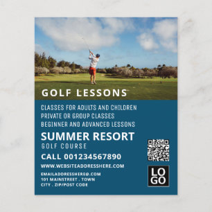 Blue Sky, GoIf Lesson Adverteren Flyer