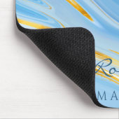 Blue Sky Gold Glitter Marmer Muismat (Hoek)