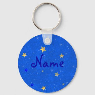 Blue Sky Golden Stars Sleutelhanger