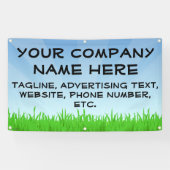 Blue Sky Grass Business Adverteren aangepaste bann Spandoek (Horizontaal)