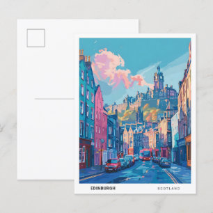 Blue Sky in Edinburgh Schotland Vintage Travel Briefkaart
