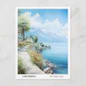 Blue Sky in het meer van Genève Zwitserland Reizen Briefkaart (Voorkant)