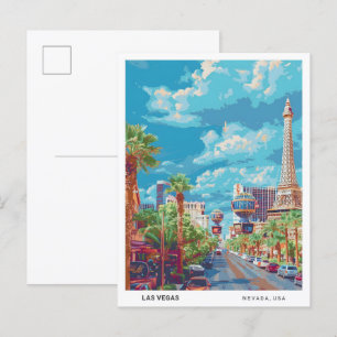Blue Sky in Las Vegas Nevada Verenigde Staten Vint Briefkaart