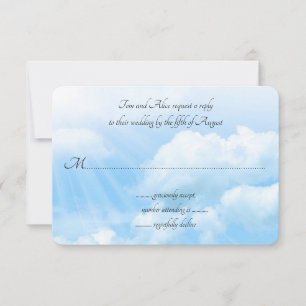 Blue Sky Invest Count Wedding Cartes RSVP