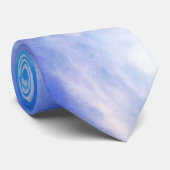 Blue Sky Landschap Fotografie Kunst Stropdas (Opgerold)