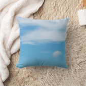 Blue Sky Light Fluffy Wolken Fotografisch strand Kussen (Deken)