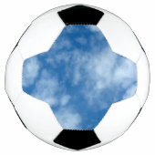 Blue Sky met Clouds Foto op Voetbal (Voorkant)