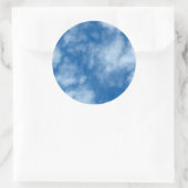 Blue Sky met Clouds Foto Ronde Sticker (Tas)