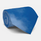 Blue Sky met Clouds Natuur Fotografie Stropdas (Opgerold)