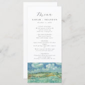 Blue Sky met Green Field Wedding Menu (Voorkant / Achterkant)