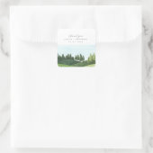 Blue Sky met veld Wedding Rectangular Sticker (Tas)