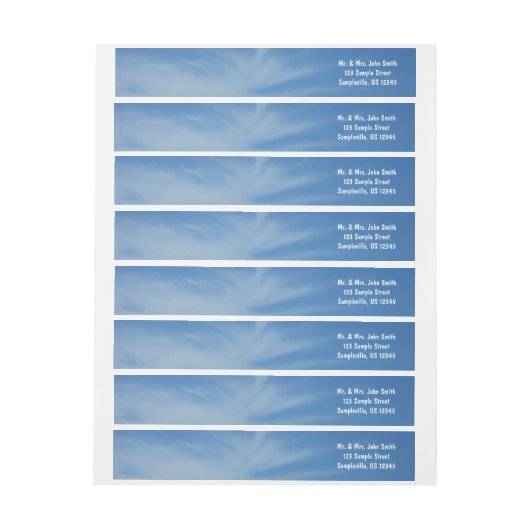 Blue Sky met White Clouds Abstracte Natuur Foto (Vel)