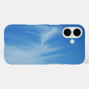 Blue Sky met White Clouds Abstracte Natuur Foto iPhone 16 Hoesje