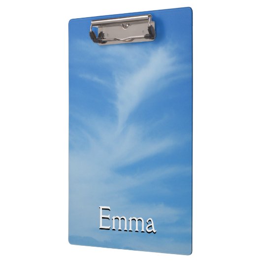 Blue Sky met White Clouds Abstracte Natuur Foto Klembord (Links)