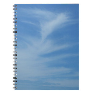 Blue Sky met White Clouds Abstracte Natuur Foto Notitieboek
