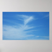 Blue Sky met White Clouds Abstracte Natuur Foto Poster (Voorkant)