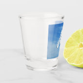 Blue Sky met White Clouds Abstracte Natuur Foto Shot Glas (Links)