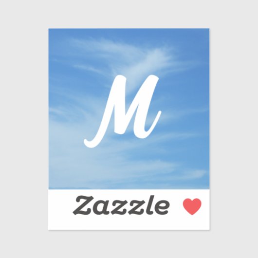 Blue Sky met White Clouds Abstracte Natuur Foto Sticker (Vel)