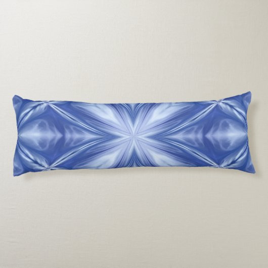 Blue Sky Milky White Clouds Abstract Patroon Lichaamskussen (Achterkant)