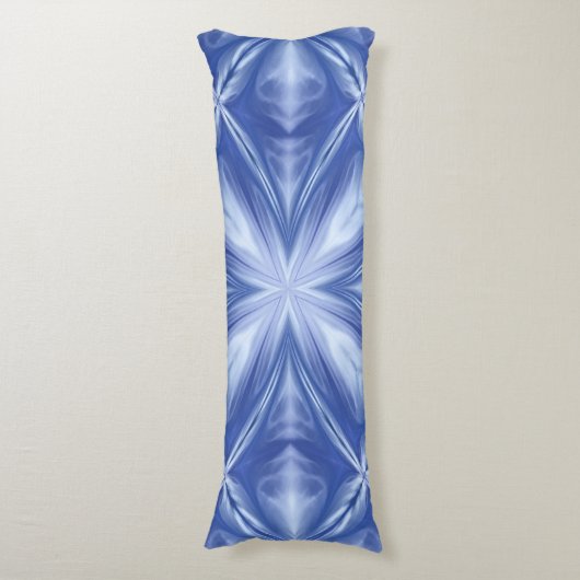 Blue Sky Milky White Clouds Abstract Patroon Lichaamskussen (Voorkant Verticaal)