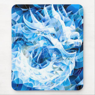 Blue Sky Mosaic Dragon Muismat