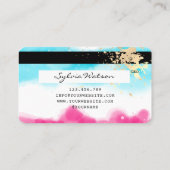 Blue Sky Ocean Watercolor Carte de crédit (Dos)