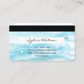 Blue Sky Ocean Watercolor Carte de crédit (Dos)