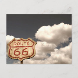Blue Sky op Route 66 Briefkaart