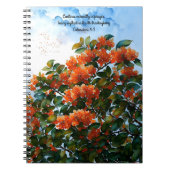 Blue Sky Orange Fleurs Art Prayer Journal (Devant)