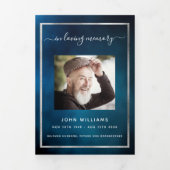 Blue sky photo tri-pli programme funéraire mémoria (Page de couverture)