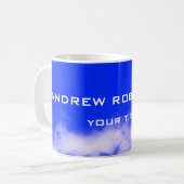 Blue Sky Plain Elegant minimalist Simple Koffiemok (Voorkant links)