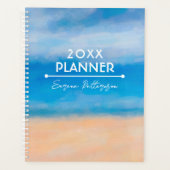 Blue Sky Sandy Beach Painting Planner (Voorkant)