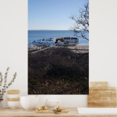 Blue Sky Shipwrecked Poster (Keuken)