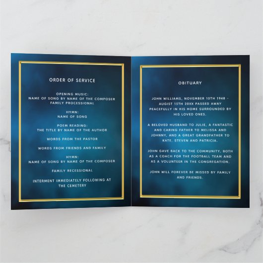 Blue sky Silver Bedankkaart (Binnen)