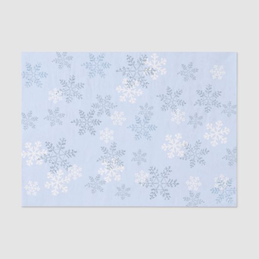 Blue Sky Snowflake Holiday Tissuepapier (Voorkant)