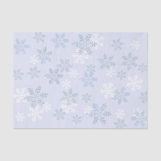 Blue Sky  Snowflake Holiday Tissuepapier (Voorkant)