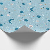 Blue Sky & Space Pattern Cadeaupapier (Hoek)