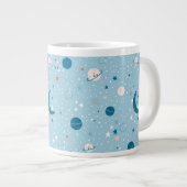 Blue Sky & Space Pattern Extra Grote Beker (Voorkant rechts)