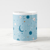 Blue Sky & Space Pattern Extra Grote Beker (Voorkant)