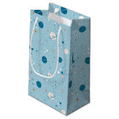 Blue Sky & Space Pattern Klein Cadeauzakje (Achterkant Gekanteld)
