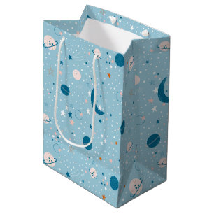 Blue Sky & Space Pattern Medium Cadeauzakje