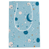Blue Sky & Space Pattern Medium Cadeauzakje (Voorkant)