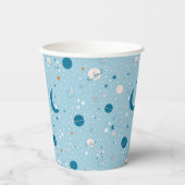 Blue Sky & Space Pattern Papieren Bekers (Voorkant)