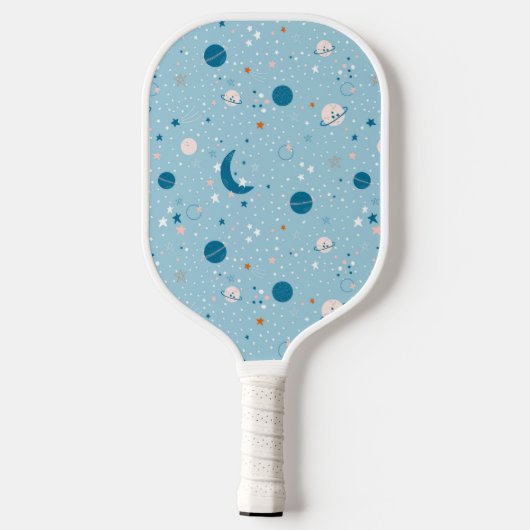 Blue Sky & Space Pattern Pickleball Paddle (Achterkant)