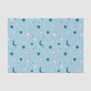 Blue Sky & Space Pattern Tissuepapier