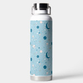 Blue Sky & Space Pattern Waterfles (Achterkant)